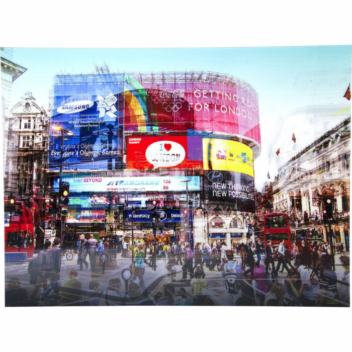 Стъклена картина Piccadilly Circus 120x16 см