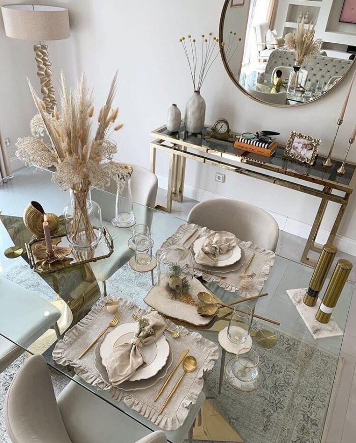 gloria gold kare design interior каре дизайнерска трапезна маса златна маса