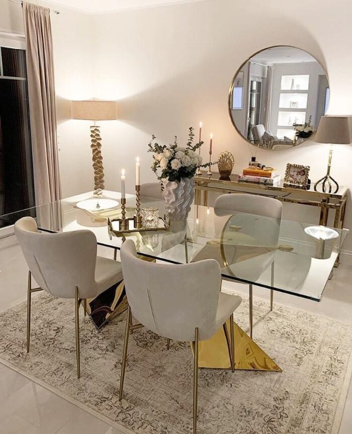 gloria gold kare design interior каре дизайнерска трапезна маса златна маса