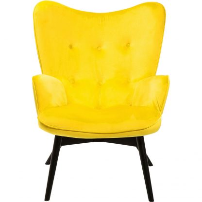 Стол с подлакътници Vicky Velvet Yellow