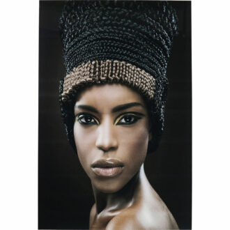 Стъклена картина Royal Headdress Face 150x100 см