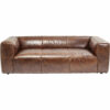 82019 kare дизайнерски диван естествена телешка кожа винтидж кафява кожа диван