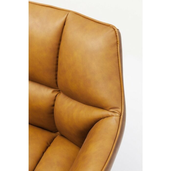 83460 Kare Каре дизайнерски стол естествена кожа коняк