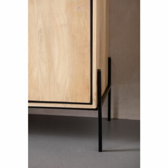 84386 Kare каре дизайнерски шкаф скрин манго естествена дървесина стомана сканди стил