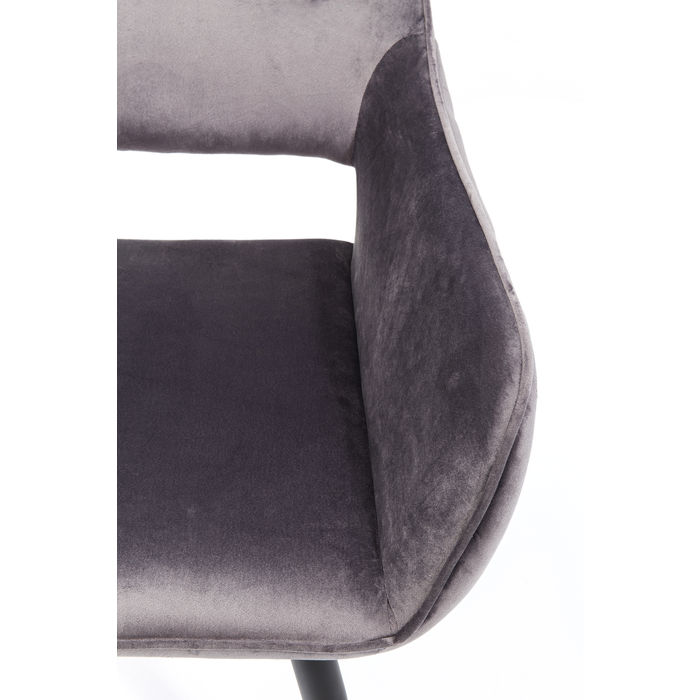 83314 Kare San Franscisco каре дизайнерски стол плюш луксозен сиво