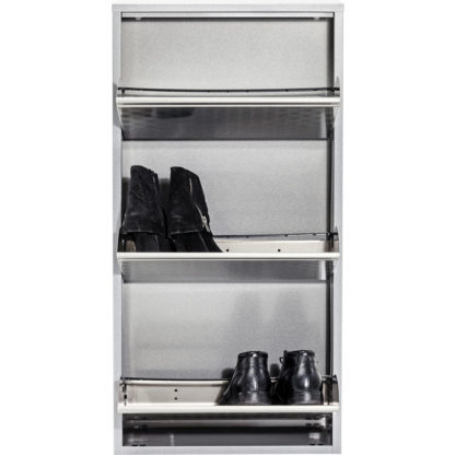 9273 Kare Caruso Каре дизайнерски шкаф за обувки сребърно