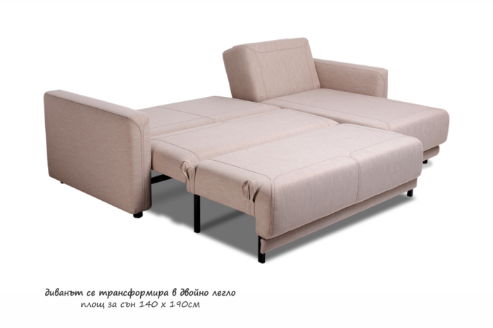ъглов диван модулен диван функция сън разтегателен ракла
