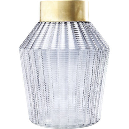 60578 каре дизайнерска ваза цветно златисто стъкло
