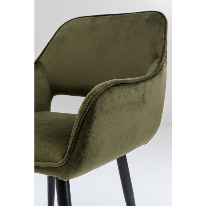 Каре Kare дизайнерски трапезен стол кадифе зелен