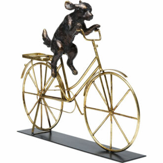 63921 дизайнерска декоративна фигура куче с колело Каре Kare design