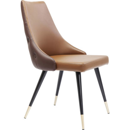 83843 kare design каре трапезен стол дизайнерски стол кожен стол тапициран стол кафява кожа