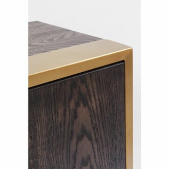 дизайнерски скрин месинг ясен тъмно дърво златен шкаф osaka Kare design