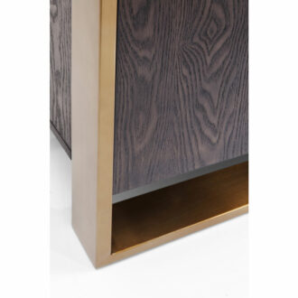 дизайнерски скрин месинг ясен тъмно дърво златен шкаф osaka Kare design