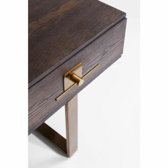 Kare design каре дизайнерско нощно шкафче тъмно дърво златно