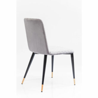82105 kare design montmartre grey дизайнерски трапезен стол сив плюшен стол