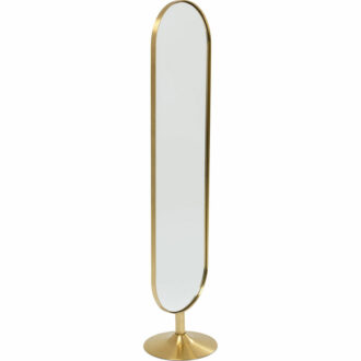 82969 curve kare design дизайнерско огледало стоящо огледало златно