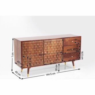 83366 kare design muskat луксозна колекция мебели дизайнерски мебели каре скрин шкаф мангово дърво златно