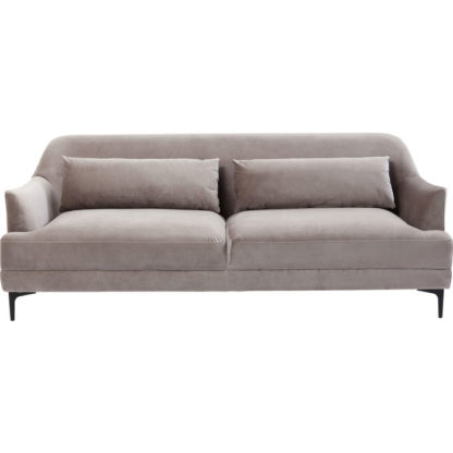 83469 proud grey 3 seater kare design дизайнерски диван триместен сив плюшен диван каре