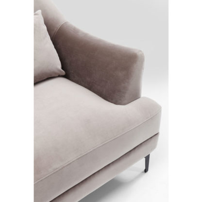 83469 proud grey 3 seater kare design дизайнерски диван триместен сив плюшен диван каре