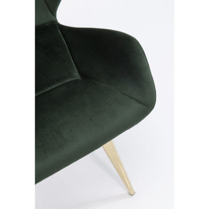 kare design viva 83929 дизайнерски трапезен стол плюшена тапицерия зелено и златно