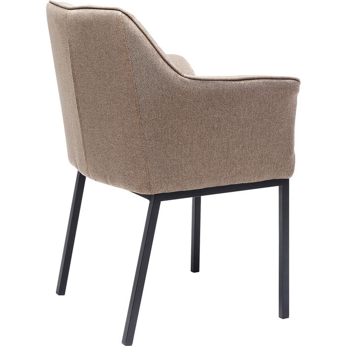 84449 thinktank light brown дизайнерски стол трапезен стол с подлакътници каре