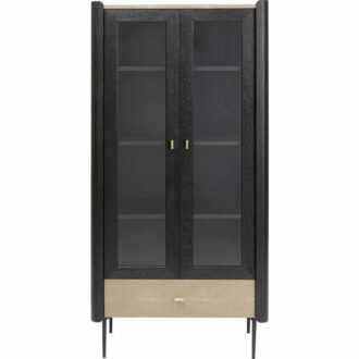 85332 kare design milano дизайнерска колекция мебели златно тъмно дърво дизайнерски витринен шкаф луксозен витринен шкаф