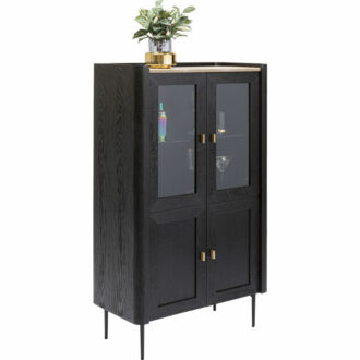 85333 kare design milano дизайнерска колекция мебели златно тъмно дърво дизайнерски витринен шкаф луксозен витринен шкаф