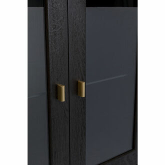 85333 kare design milano дизайнерска колекция мебели златно тъмно дърво дизайнерски витринен шкаф луксозен витринен шкаф
