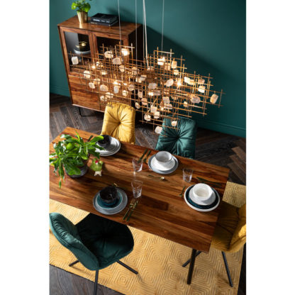 kare design ravello дизайнерска луксозна серия каре палисандър златно трапезна маса каре