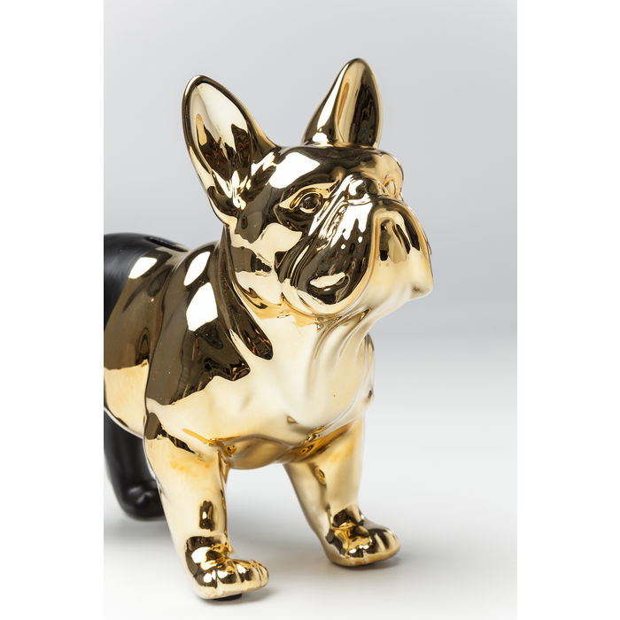 38541 kare design bulldog money box дизайнерска златна касичка булдог