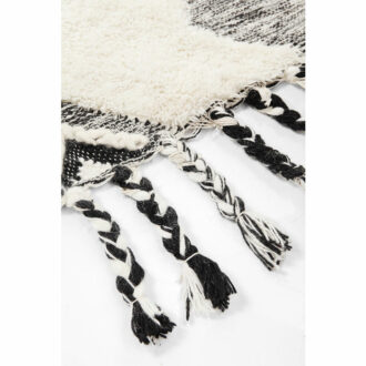 51003 kare design carpet дизайнерски вълнен килим етно килим черно-бял килим Каре