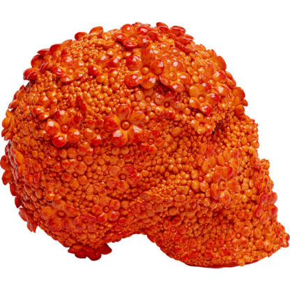 51547 kare design skull flowers orange дизайнерска касичка череп касичка оранжев череп касичка каре