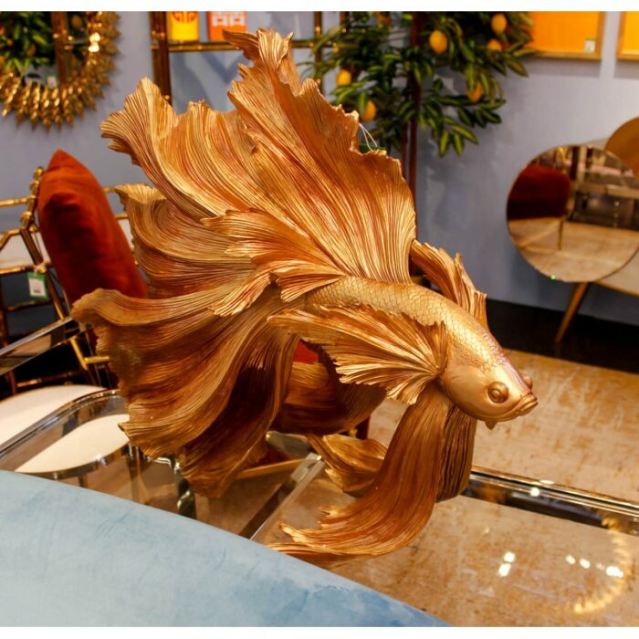 61913 kare design betta fish gold златна дизайнерска декорация луксозен подарък