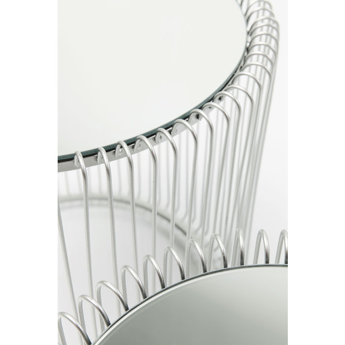 80899 kare design wire silver дизайнерски помощни маси сребристи маси двоен сет маси луксозни мебели каре