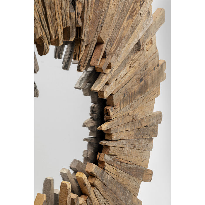83337 kare design bastidon mirror дизайнерско огледало рустикално дървена рамка естествени форми рециклирано дърво