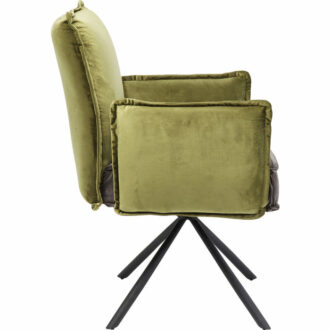 83544 kare design chelsea green дизайнерски тапициран стол зелено и сиво плюш луксозно обзавеждане каре