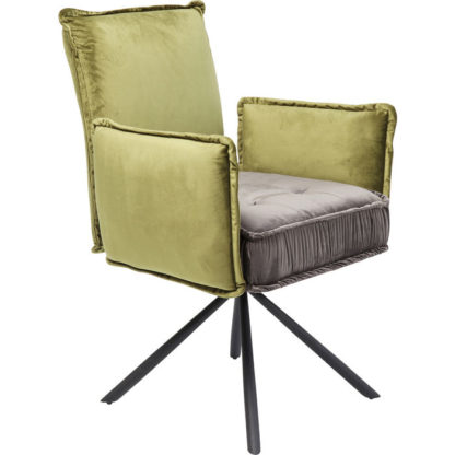 83544 kare design chelsea green дизайнерски тапициран стол зелено и сиво плюш луксозно обзавеждане каре