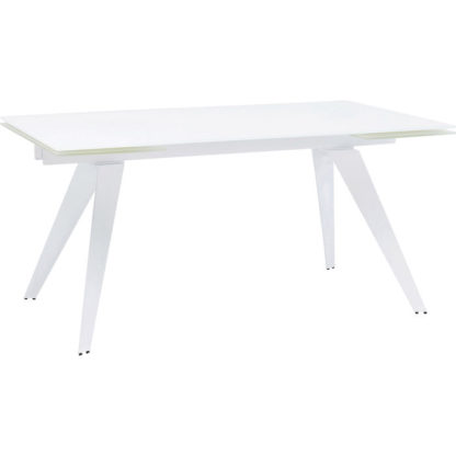 83842 kare design amsterdam white дизайнерска разтегателна маса луксозно обзавеждане бяла стъклена маса разтегателна маса каре