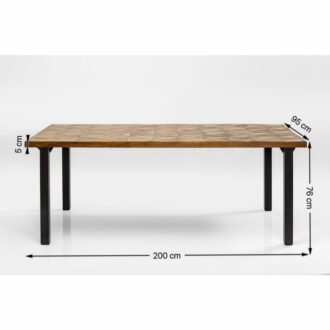 83828 kare design illusion table дизайнерска трапезна мас инкрустирано дърво луксозно обзавеждане каре
