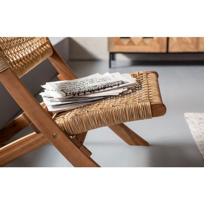 84123kare design copacabana дизайнерски сгъваем стол дървен стол ратан луксозно градинско обзавеждане каре