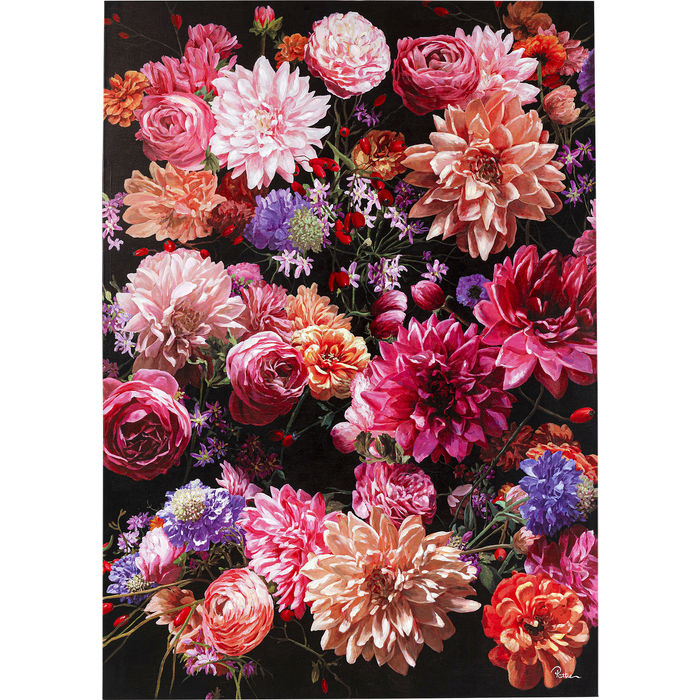 51865 kare design flowers дизайнерска декорация картина цветя розова картина луксозно обзавеждане каре