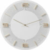 52052 kare design leonardo clock дизайнерски стенен часовник бяло и златно декорация стенна луксозно обзавеждане и аксесоари каре