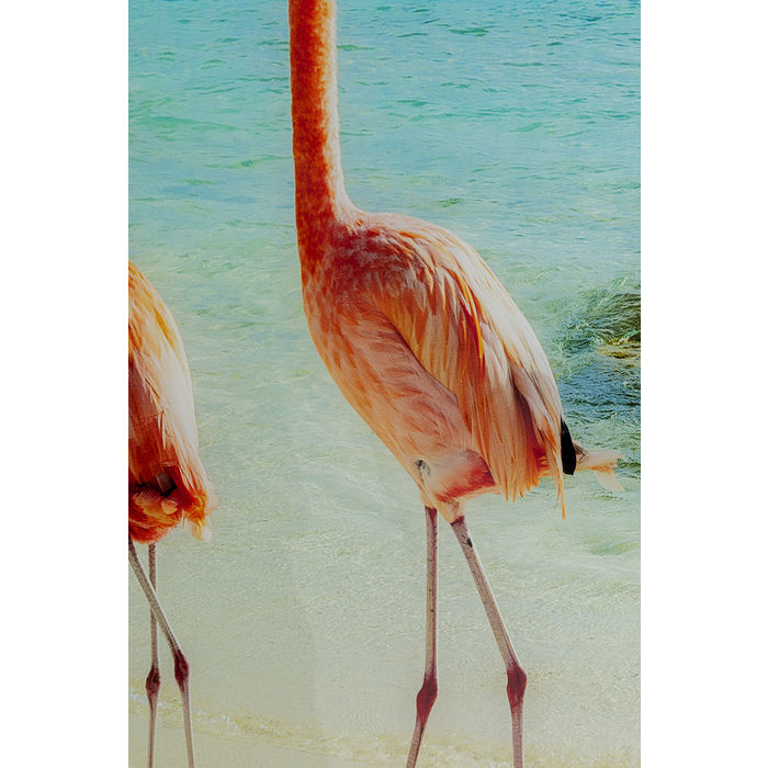 52562 kare design flamingo дизайнерска картина стъкло фламинго принт на стъкло луксозно обзавеждане каре