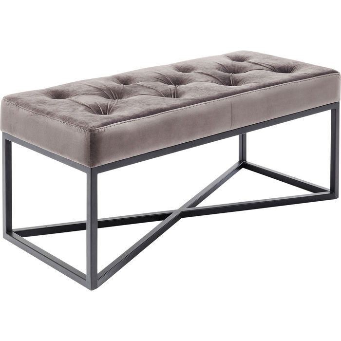 84089 kare design bench crossover grey дизайнерск тапицирана пейка сива пейка плюш луксозно обзавеждане каре мебели