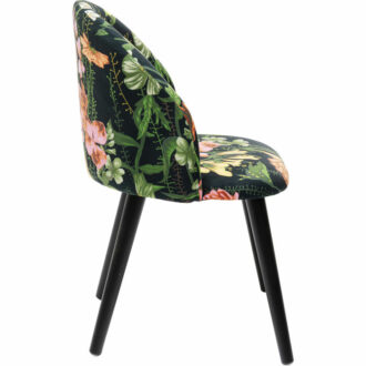 83965 kare design flores дизайнерски трапезен стол тапициран стол цветя черен стол луксозно обзавеждане каре