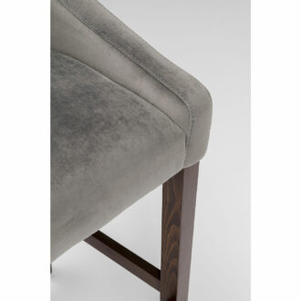 84956 kare design mode дизайнерски бар стол сив плюш сив тапициран бар стол луксозно обзавеждане каре