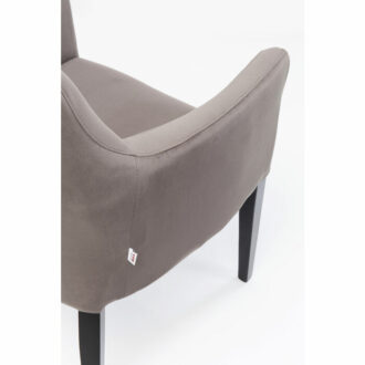 83580 kare design дизайнерски трапезен стол каре плюшена тапицерия сив стол луксозно обзавеждане каре мебели каре