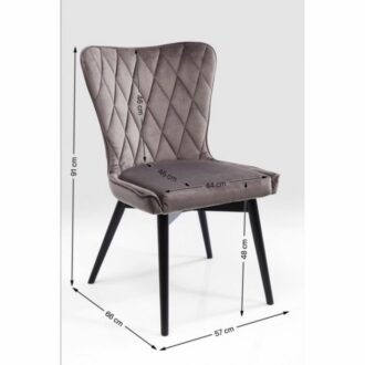 83993 kare design дизайнерски стол плюшен стол сив стол луксозно обзавеждане мебели каре