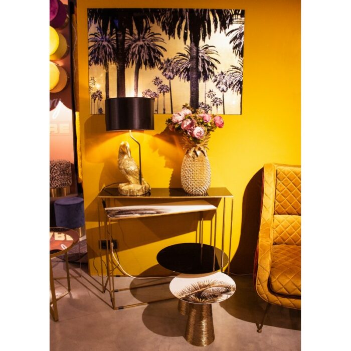 84864 kare design side table дизайнерска маса златно и черно луксозни мебели каре луксозен интериор