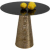 84864 kare design side table дизайнерска маса златно и черно луксозни мебели каре луксозен интериор